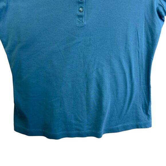 Duluth Trading Co. Blue Short Sleeve Button Front Size medium - Picture 4 of 12